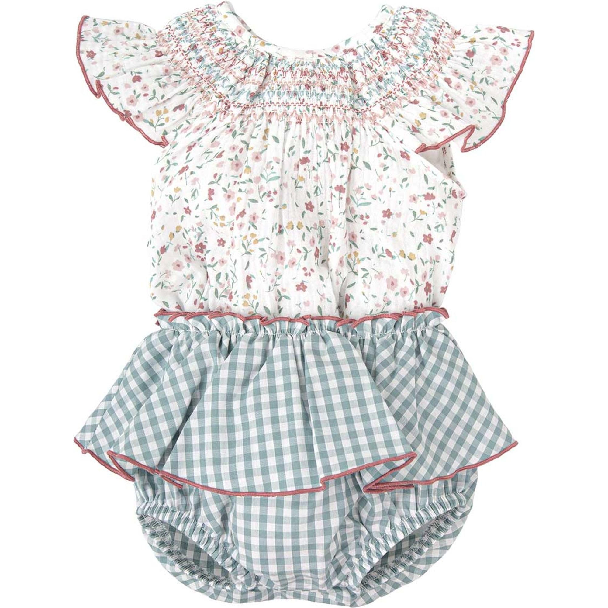 Babidu Set Neonata Vichy Rosa 18 Mesi Cotone