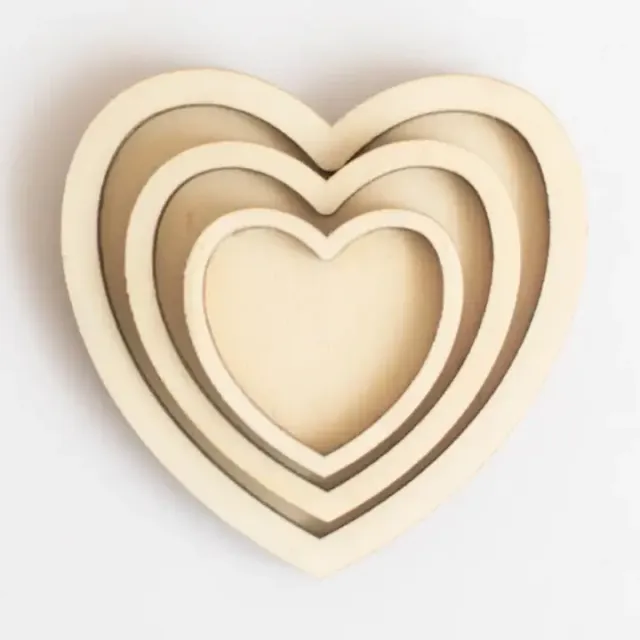 Studio de Rijk Play Tray Hearts Trio Vassoio Legno 10 cm