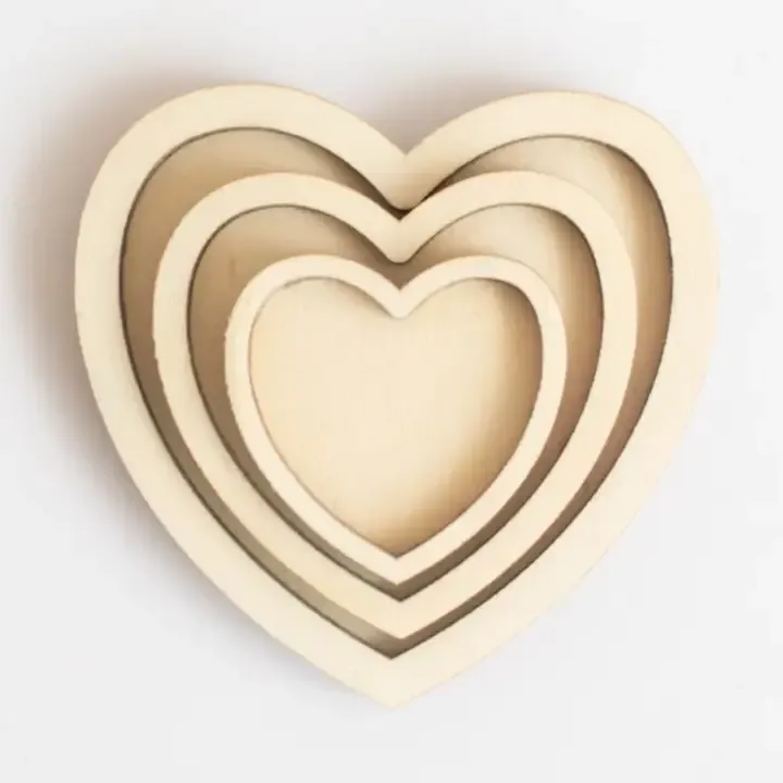 Studio de Rijk Play Tray Hearts Trio Vassoio Legno 10 cm
