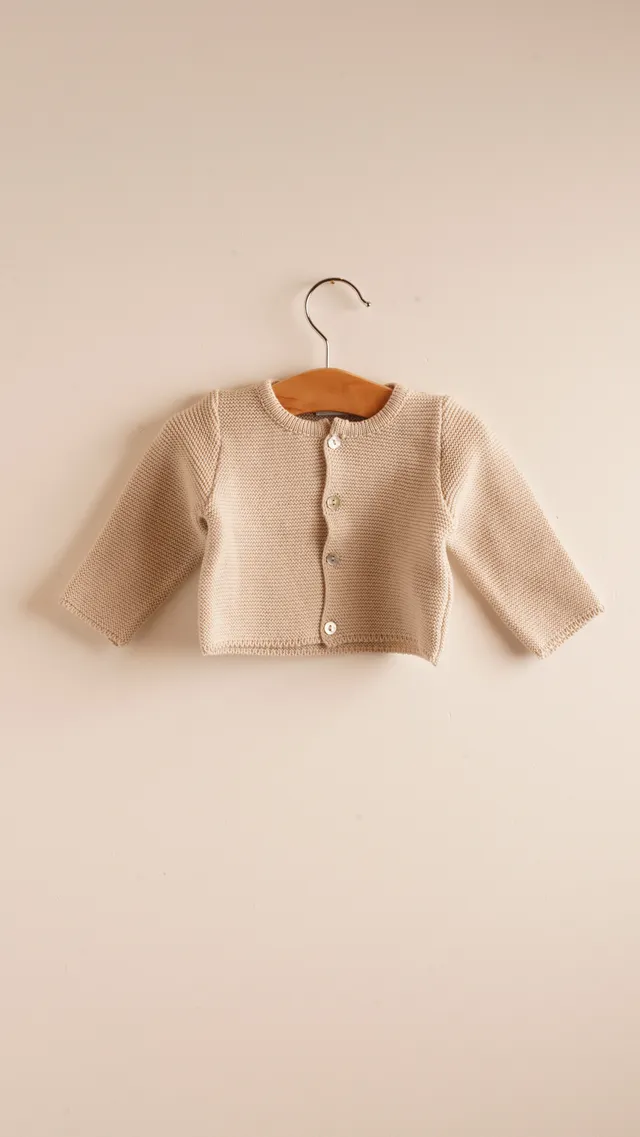 Mebi Giacca Bambino Cotone Beige 100% Cotone