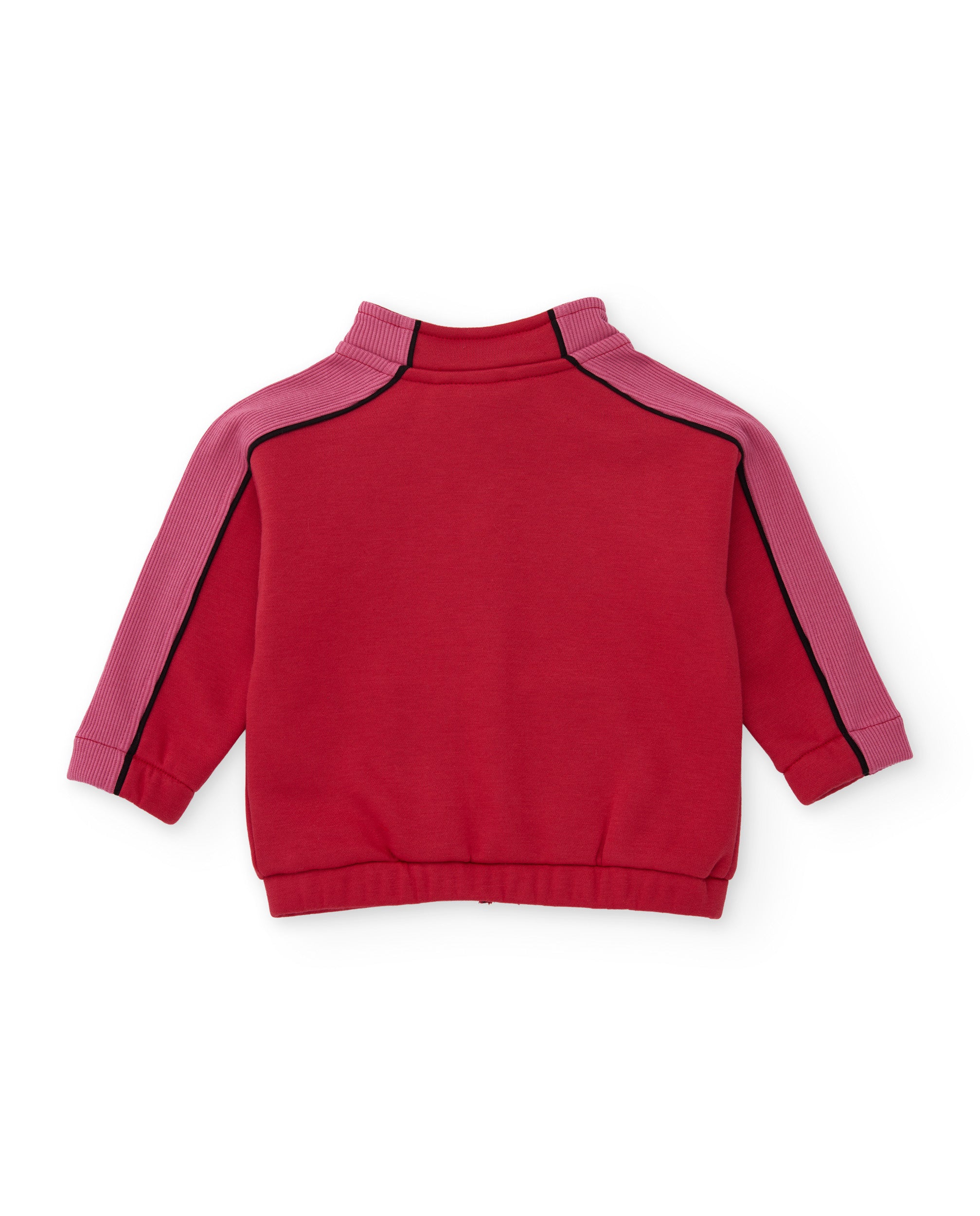 Tuc tuc Felpa bambina rossa con zip e cuore
