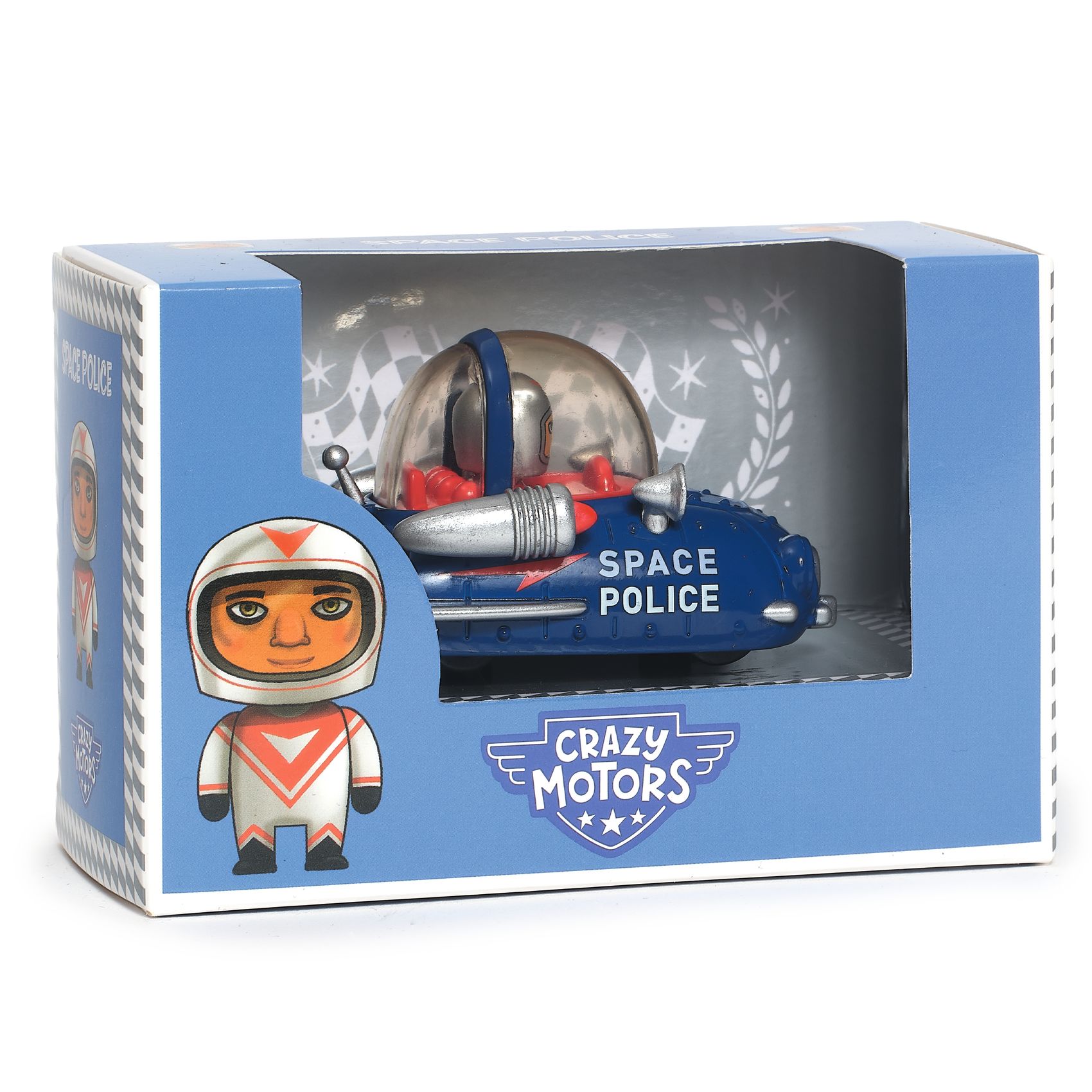 Djeco Crazy Motors Space Police mini auto metallo 12 cm