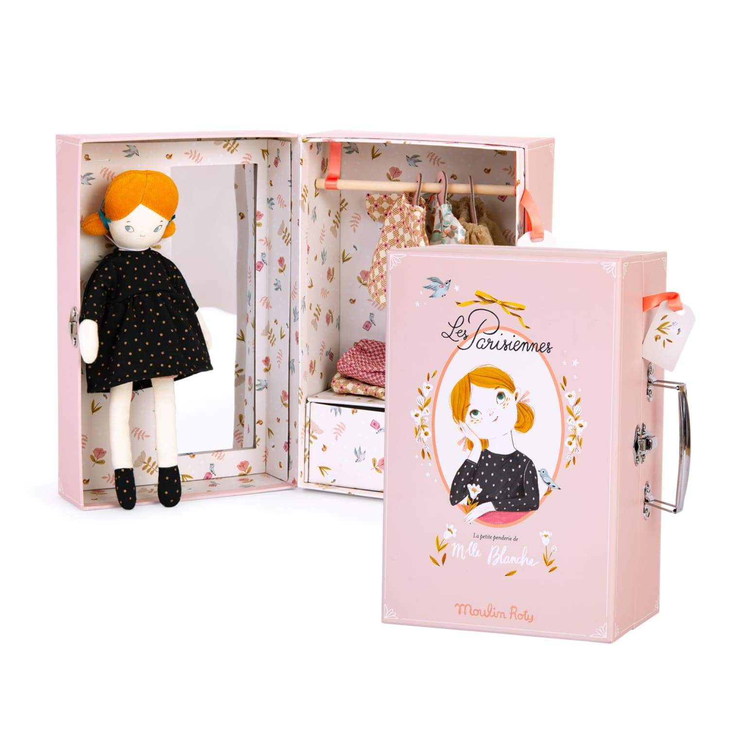 Moulin Roty Les Parisiennes Blanche Valigetta con Bambola
