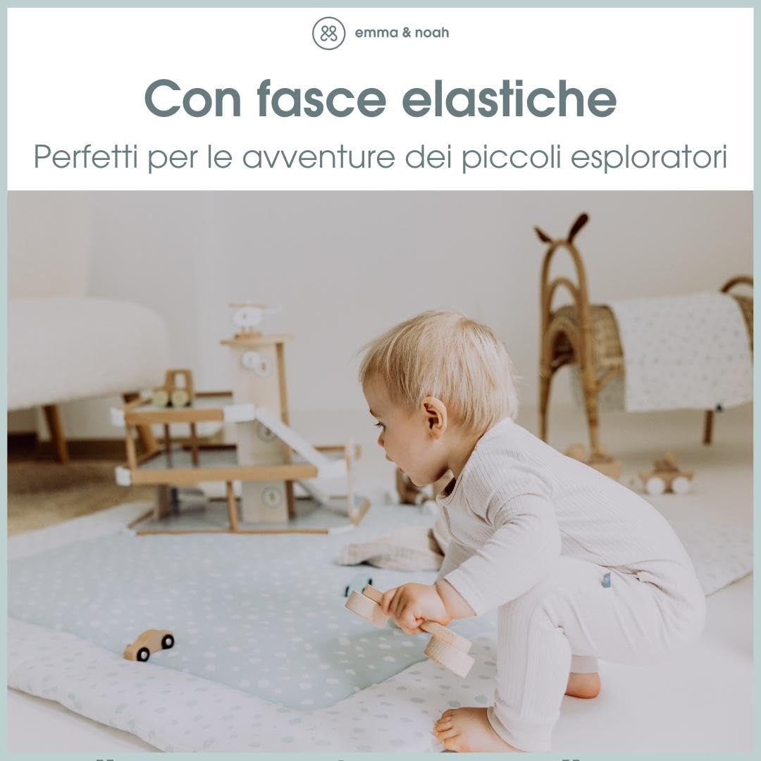 emma & noah pigiama neonato senza piedi grigio costine