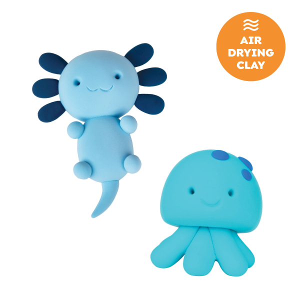 Tiger Tribe Super Clay Blue pasta modellabile 4 colori leggera