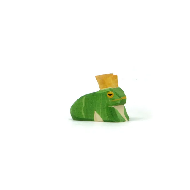 Ostheimer principe ranocchio figure legno H 3,2 cm Waldorf