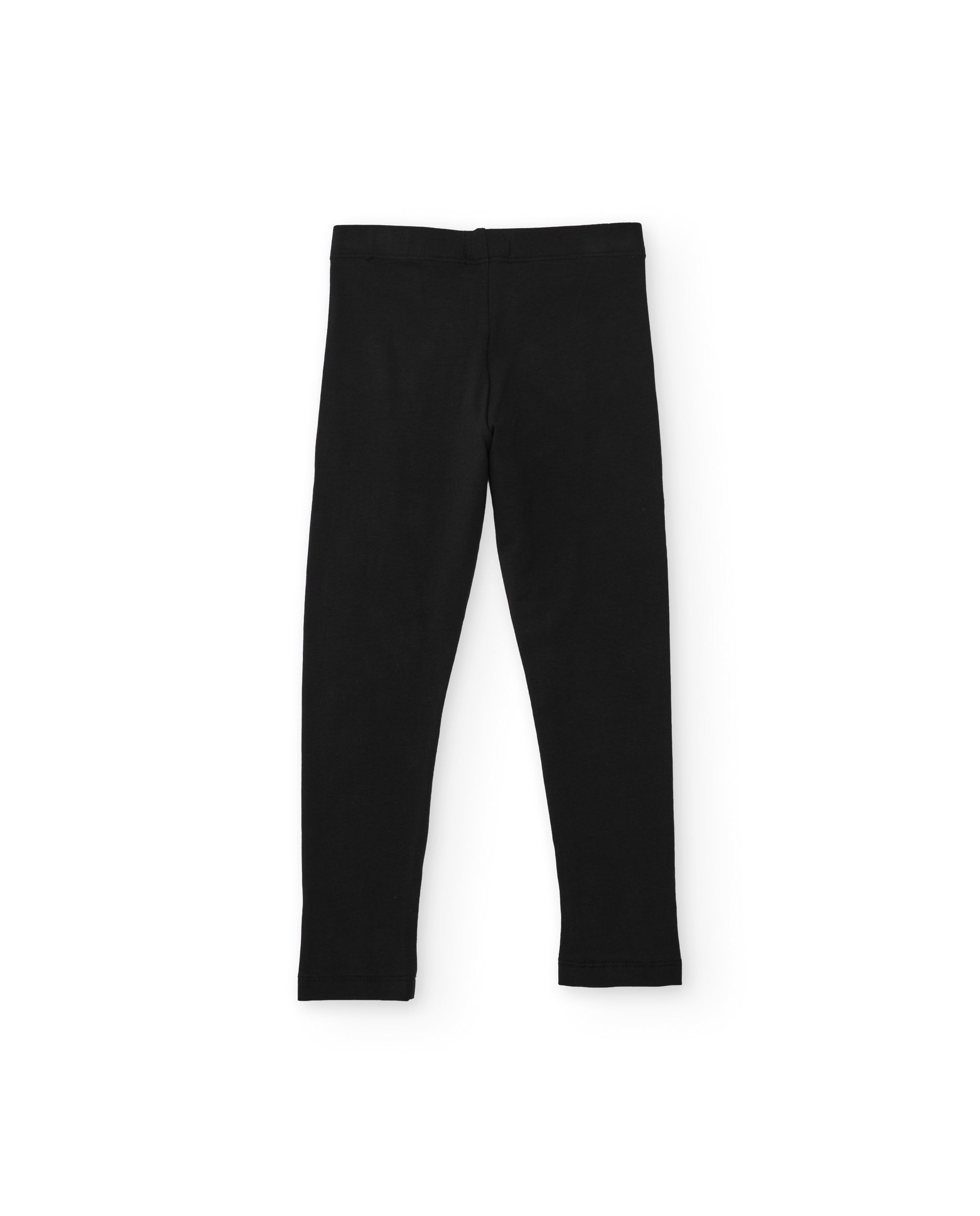 Tuc Tuc leggings bambina nero lungo cotone elasticizzato