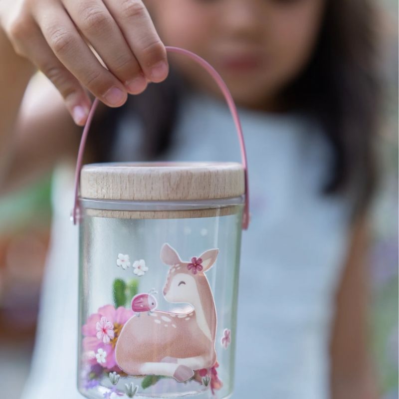 Little Dutch Fairy Garden barattolo insetti rosa con lente