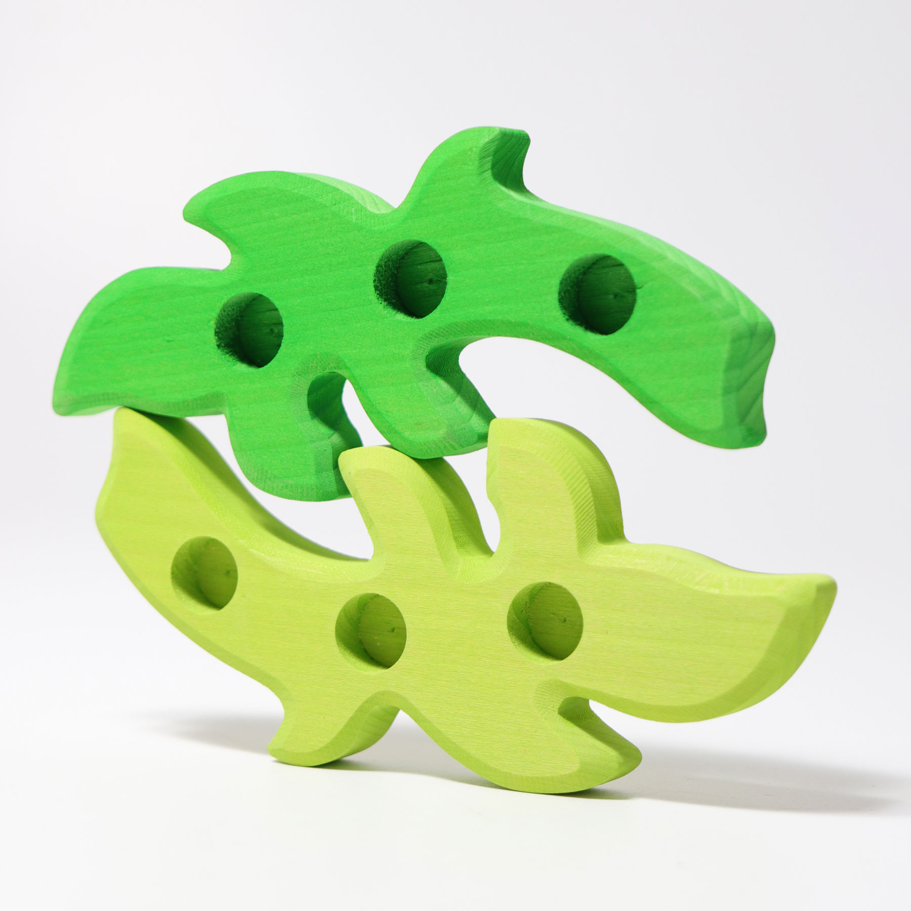 Grimm's Foglia Verde Bosco candeliere legno + portacandela