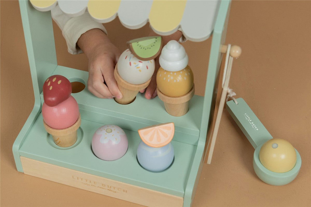Little Dutch banco gelati legno bimbi con coni 3 anni