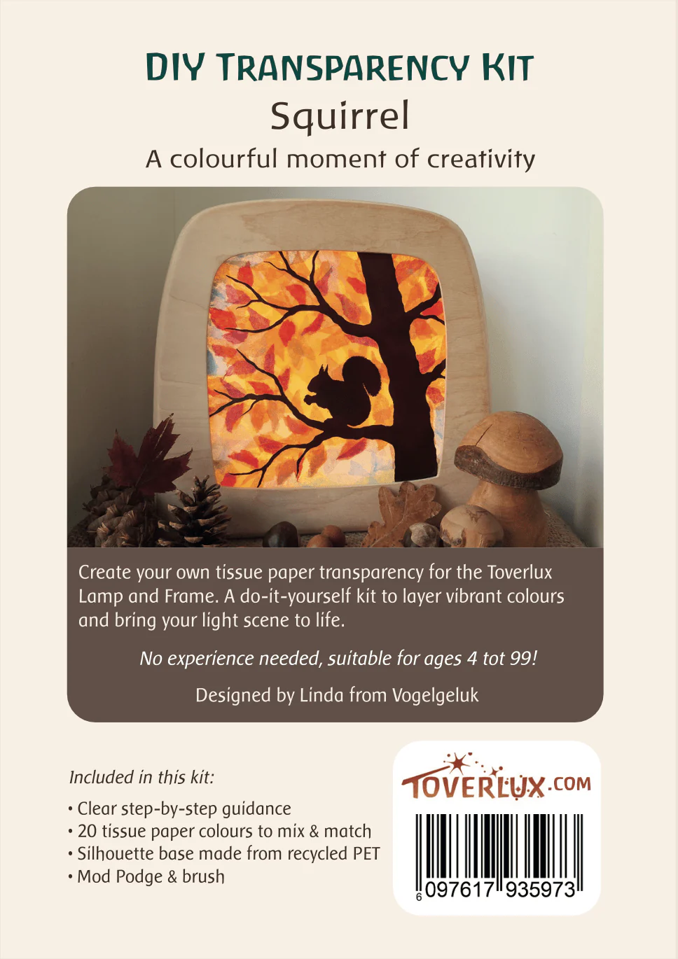 Toverlux Squirrel set artistico crea trasparenza