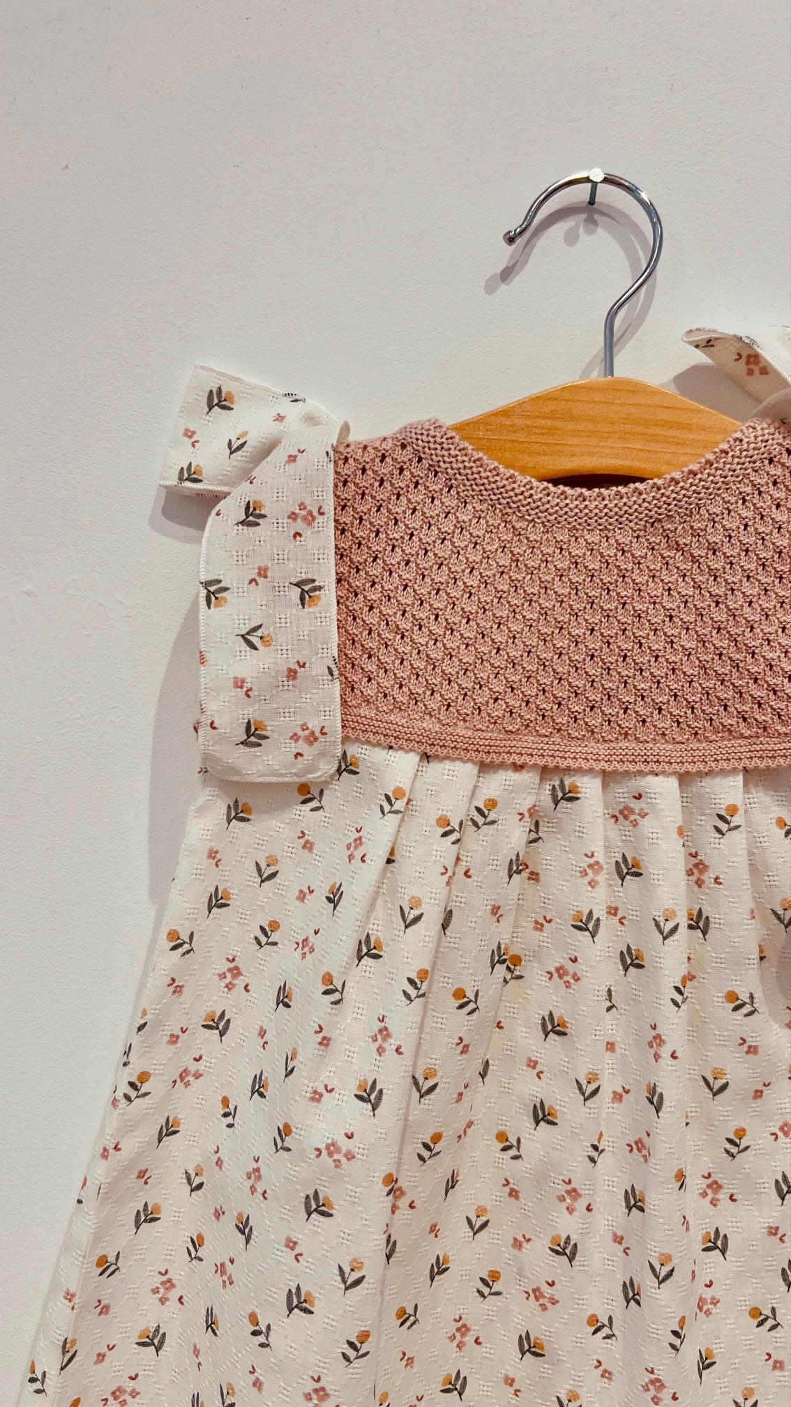 Mebi Liberty vestito bambina fiori nude 1 mese