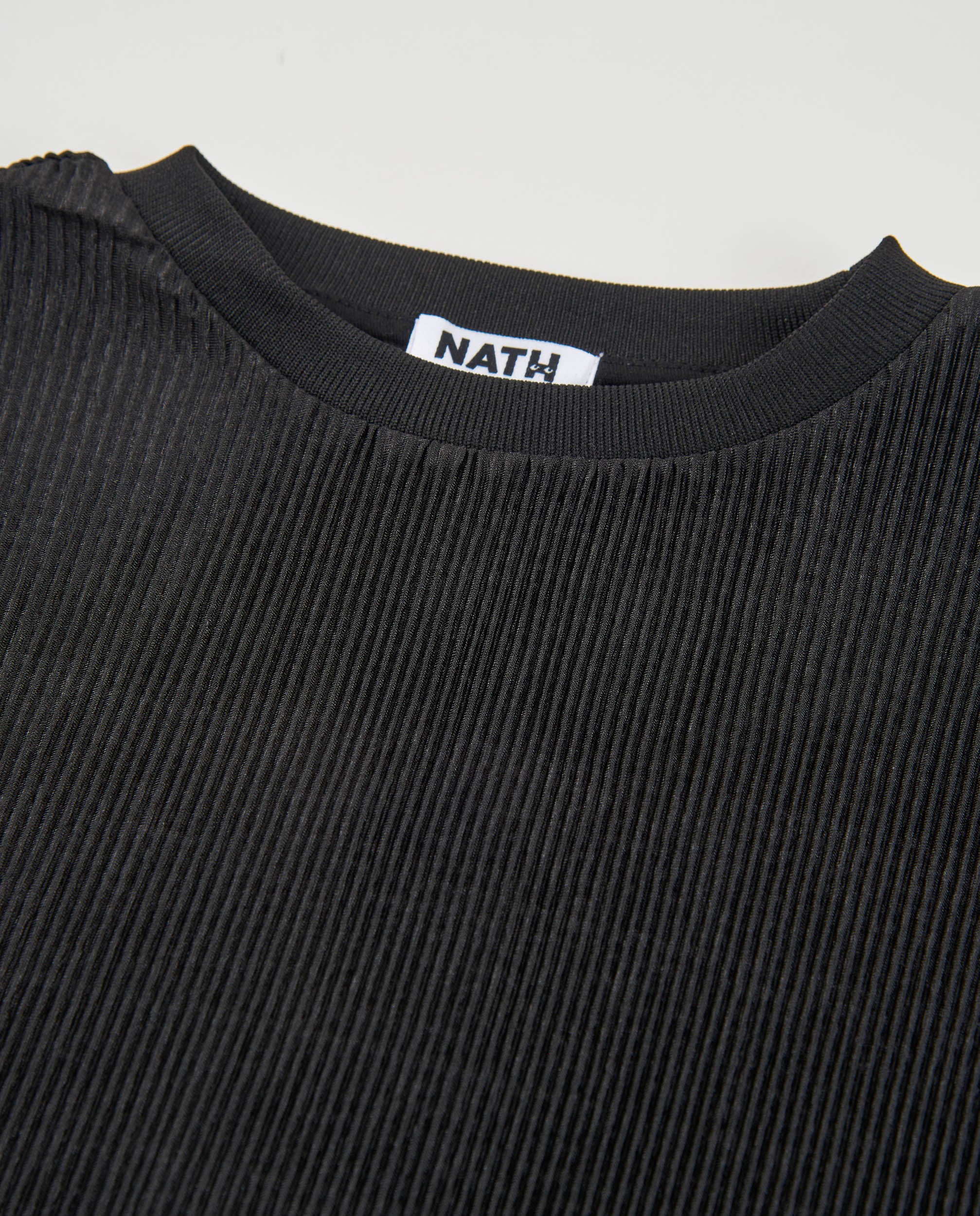 Tuc Tuc T-shirt bambina nera a coste crop