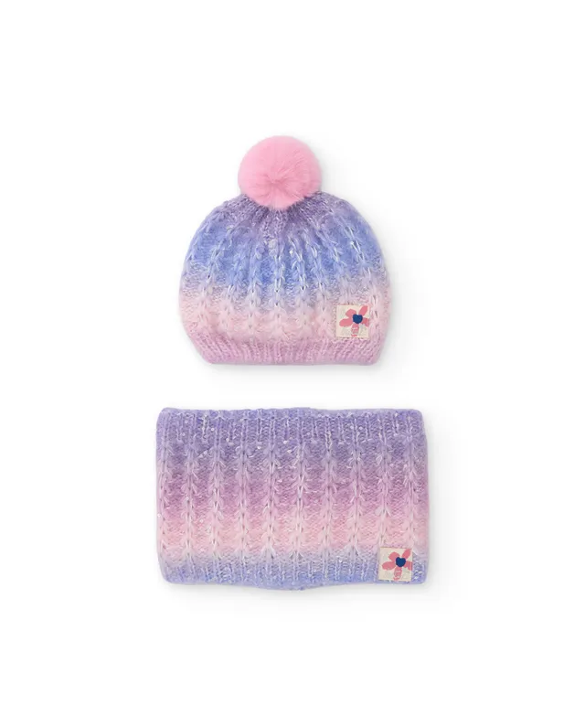 Tuc tuc set cappello e scaldacollo bambina rosa