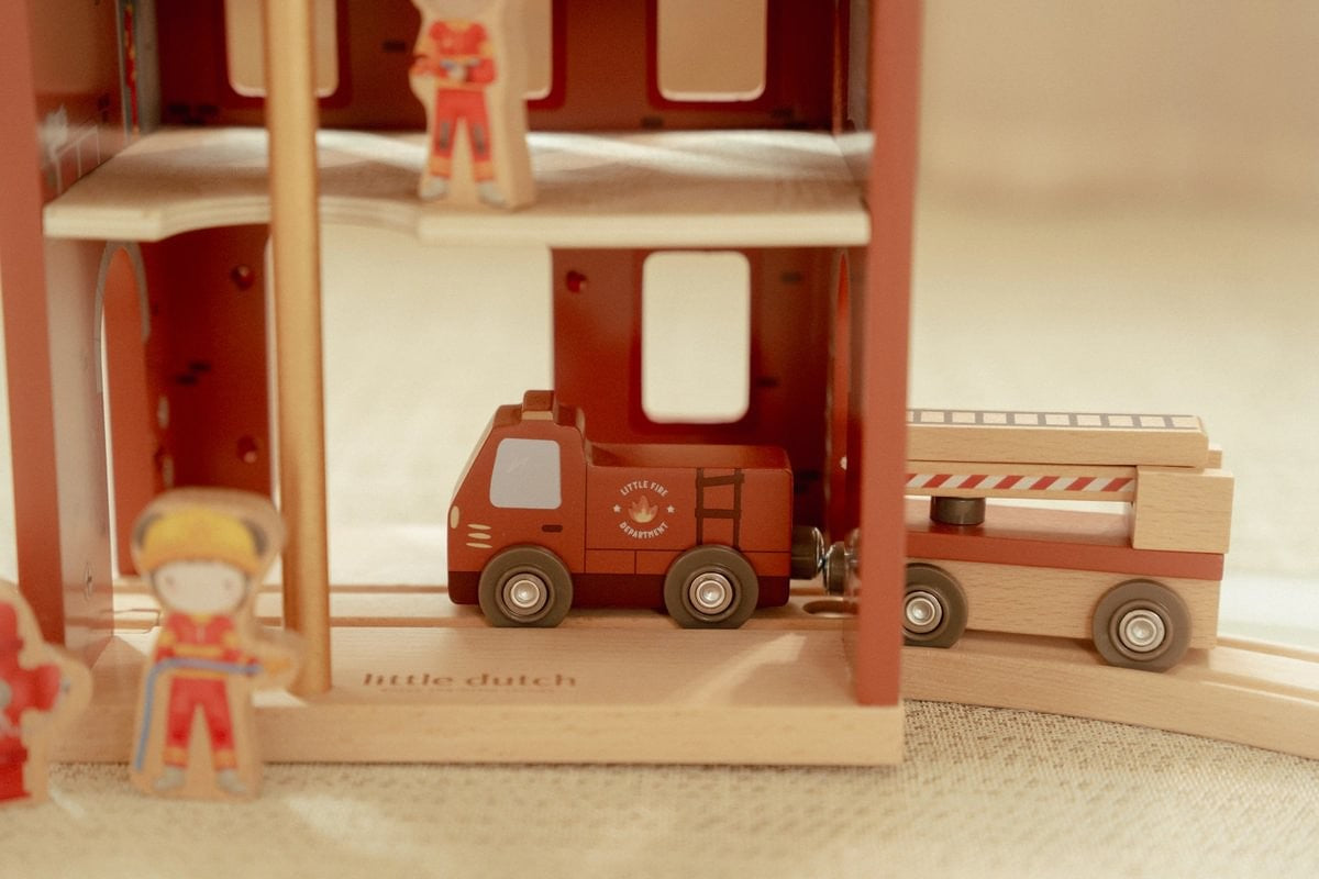 Little Dutch stazione pompieri legno con camion