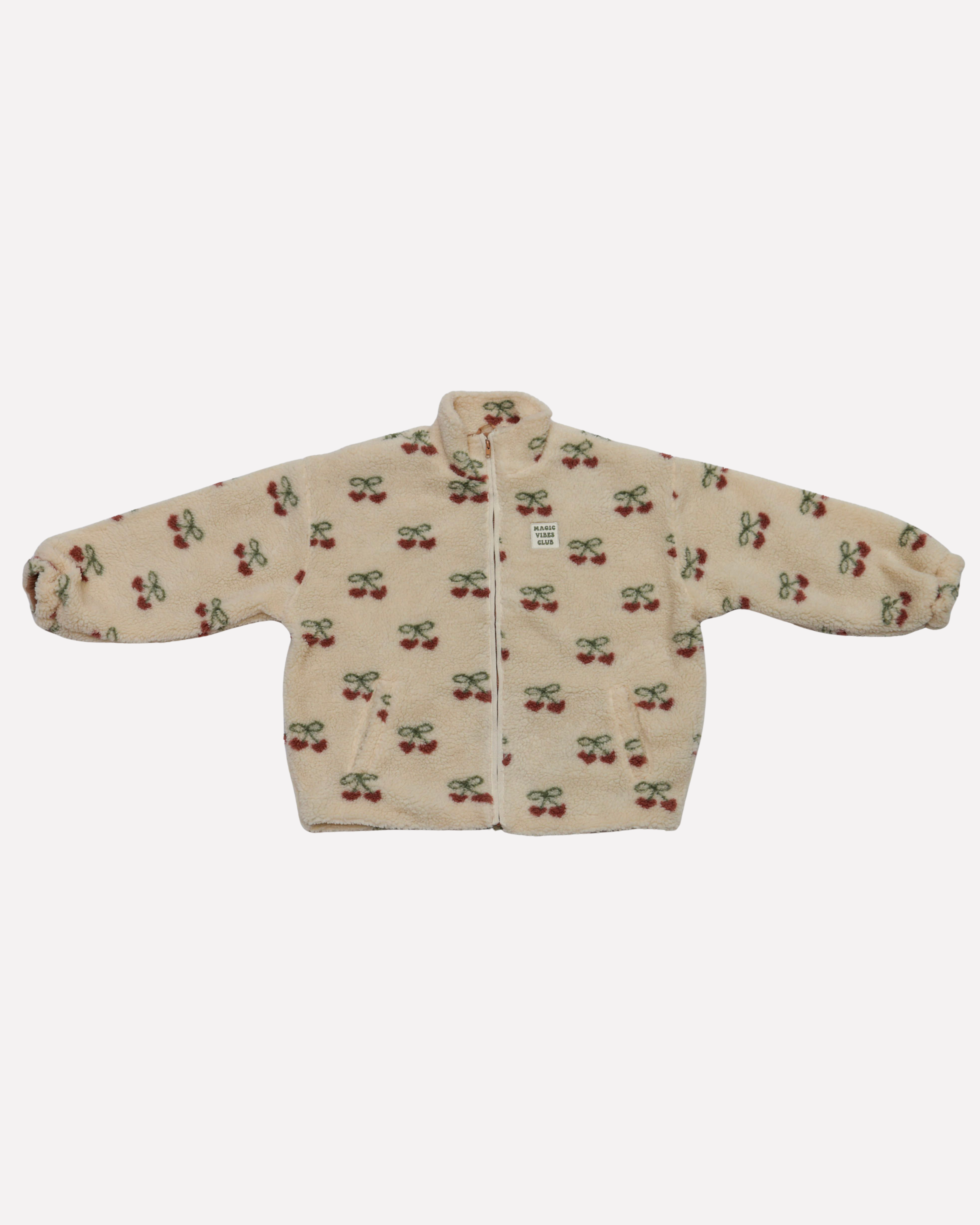 Ella and Rapha Cherry Jacket giacca teddy vaniglia pile