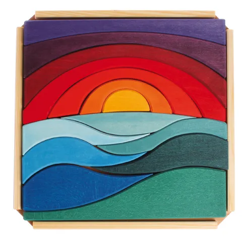Grimm's Tramonto Puzzle in Legno 14 Pezzi Waldorf