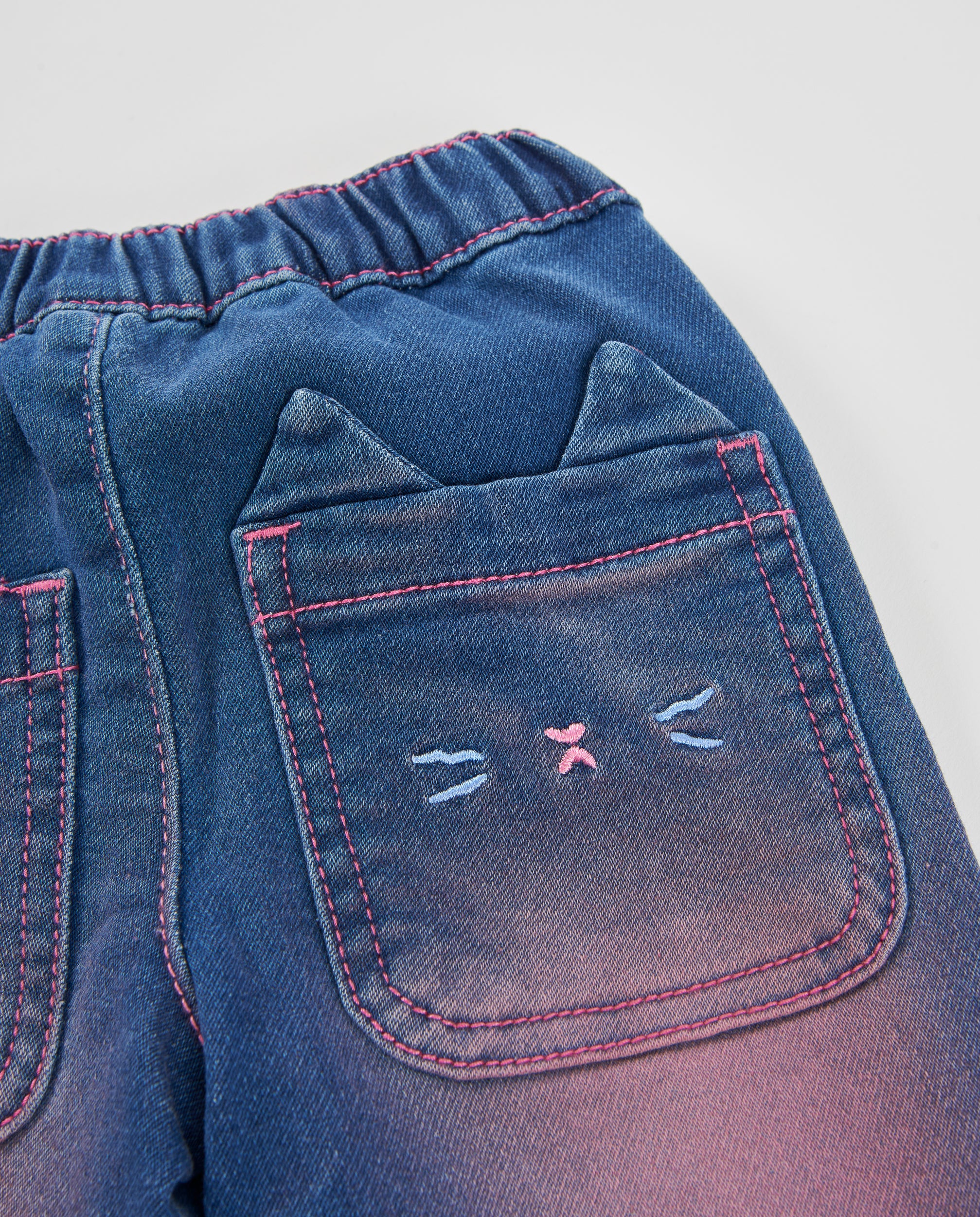 Tuc Tuc Meow Meow jeans dritti bambina blu vita regolabile