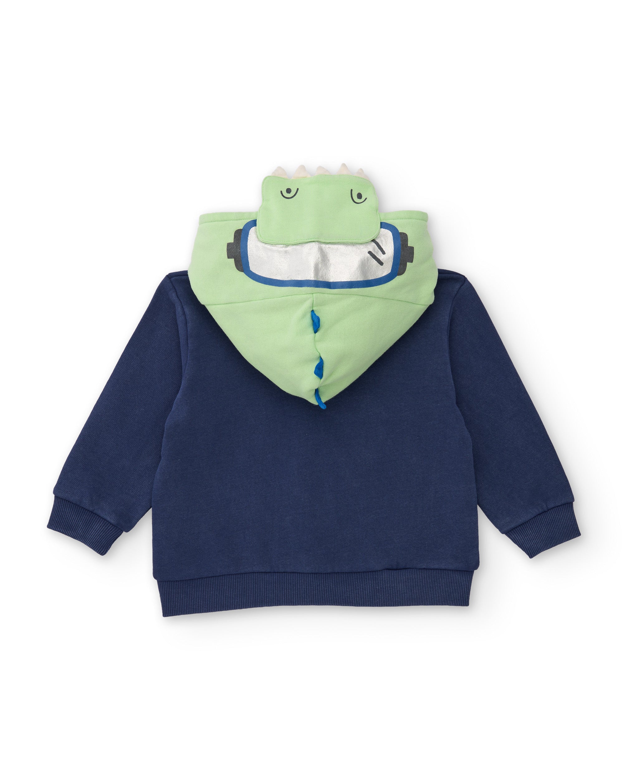 Tuc Tuc felpa bambino blu coccodrillo cappuccio