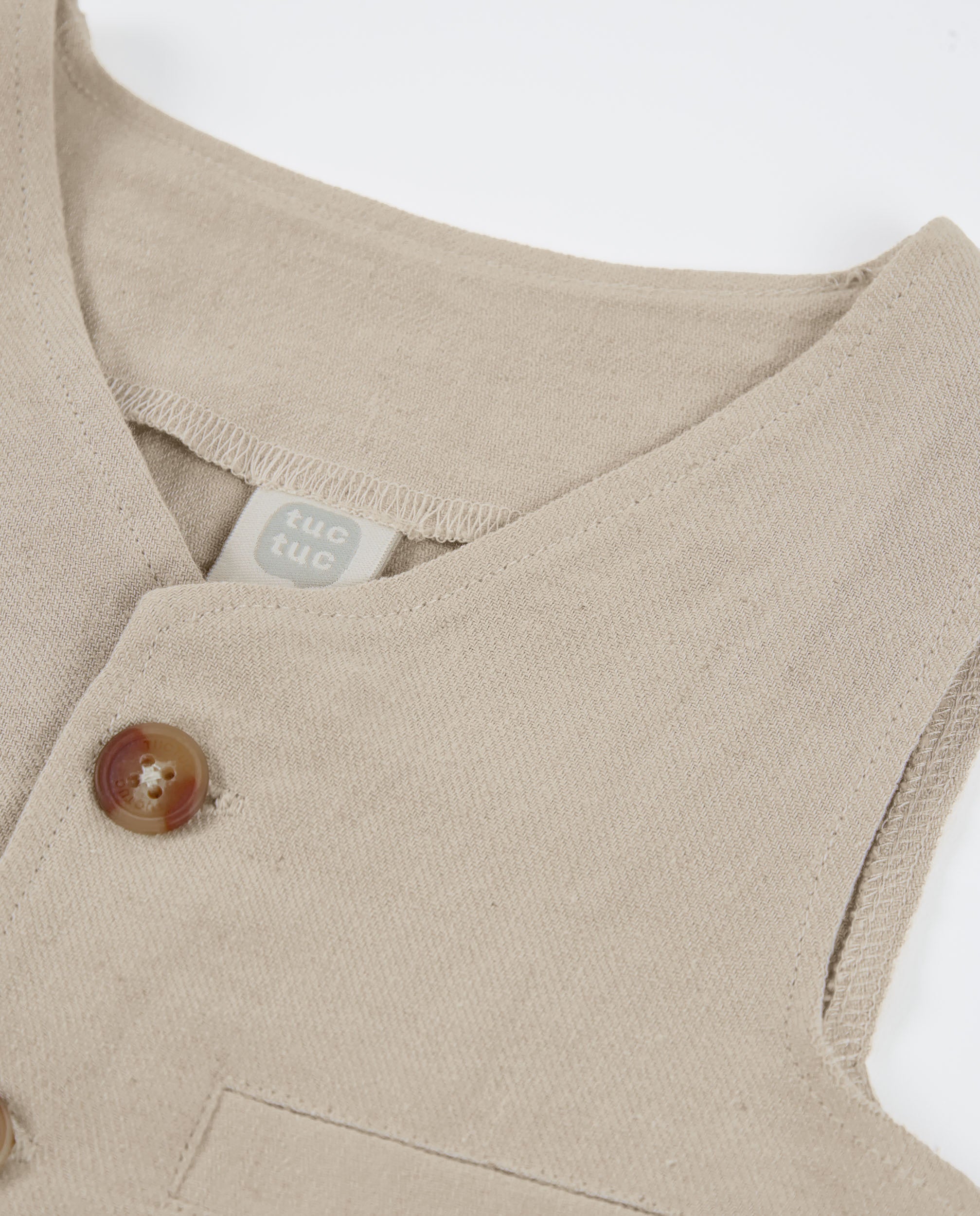 Tuc Tuc gilet bambino beige bottoni cerimonia