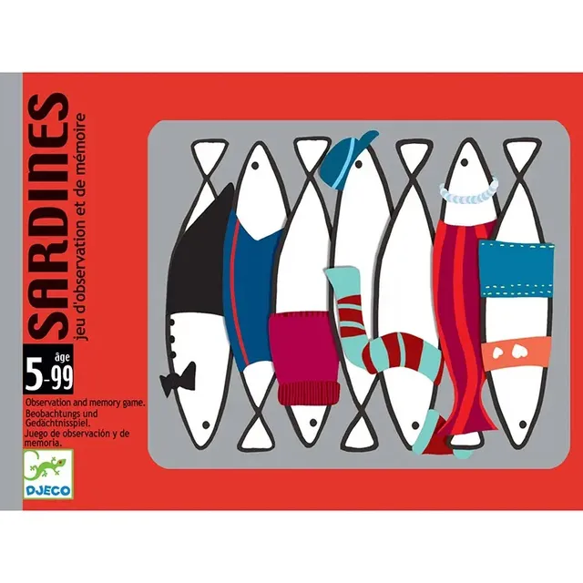 Djeco Sardines gioco di carte memoria 50 carte