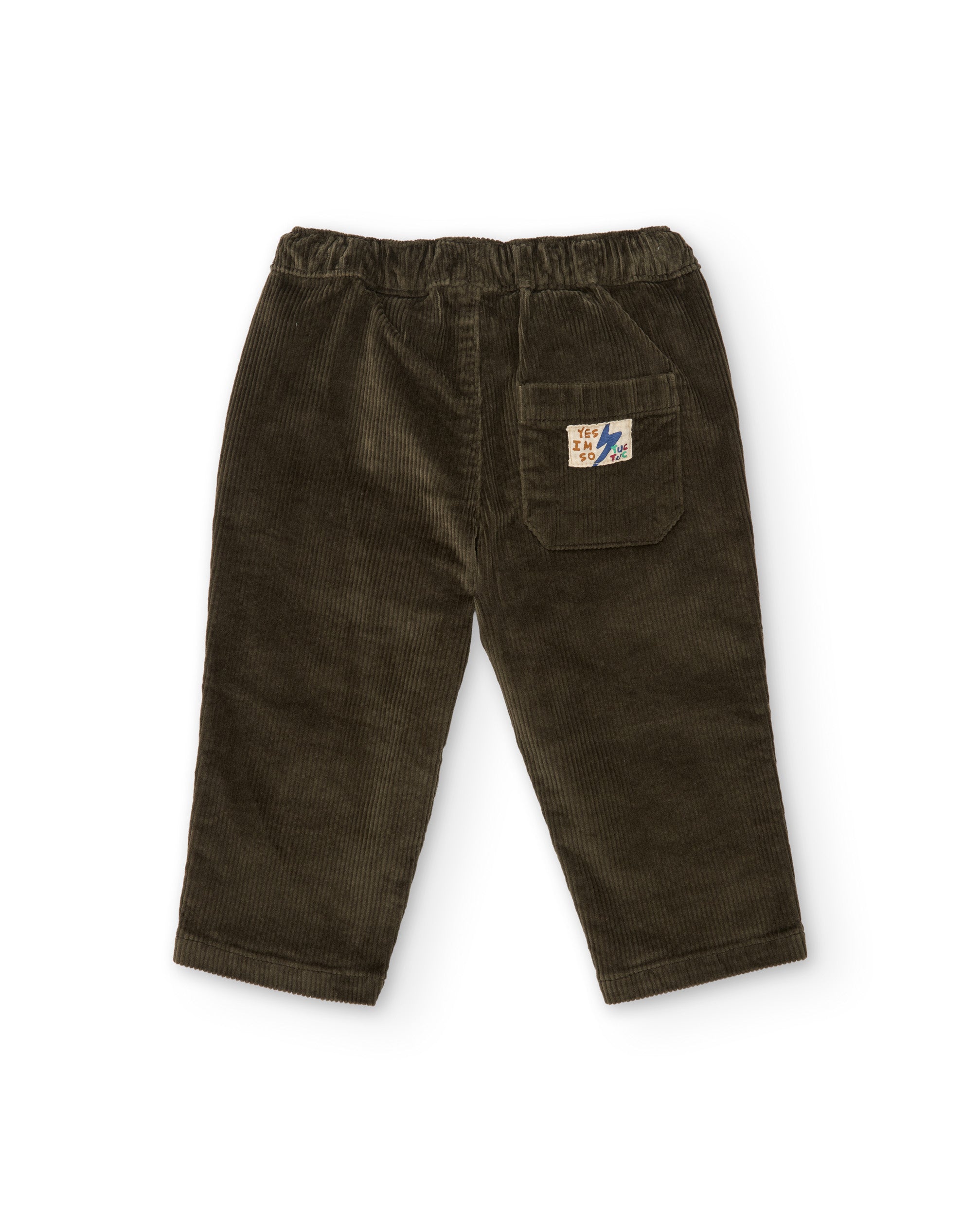 Tuc Tuc pantaloni bimbo velluto verde vita elastica