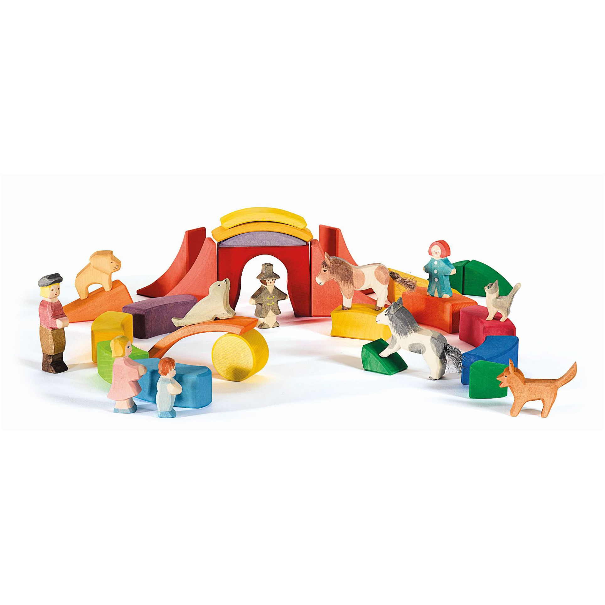 Ostheimer Circo Arcobaleno set costruzioni in legno
