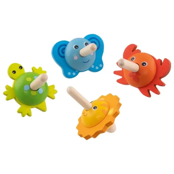 Goki trottola animali legno gioco motricità 1 pezzo