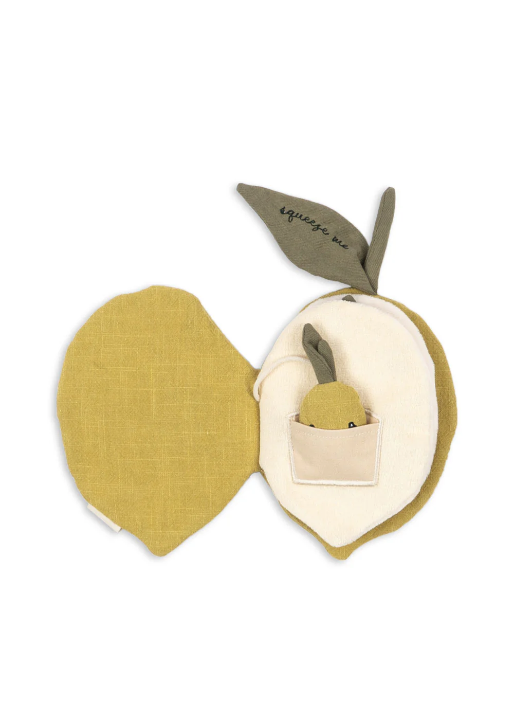 Konges Sløjd Lemon libro di stoffa sensoriale 16 cm