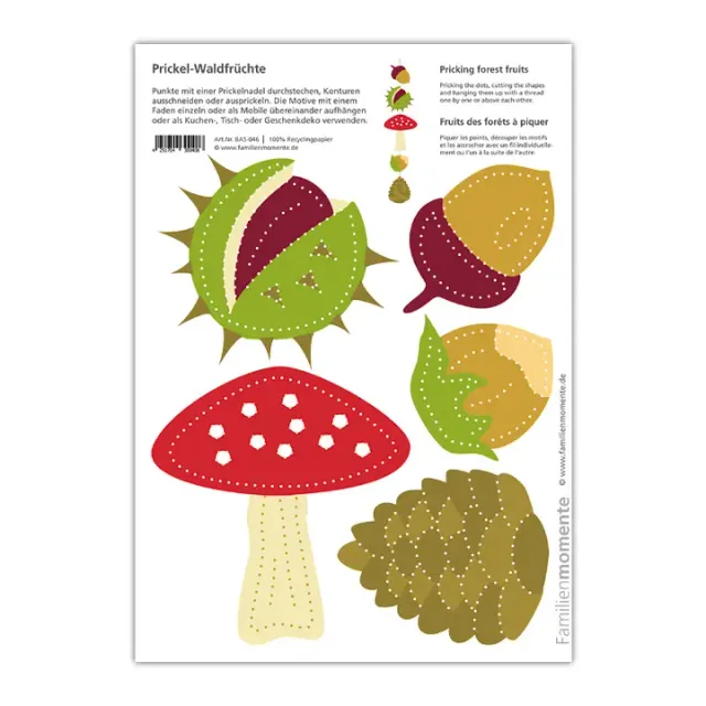 Cartolina A5 da punzonare Bosco carta riciclata 300 g