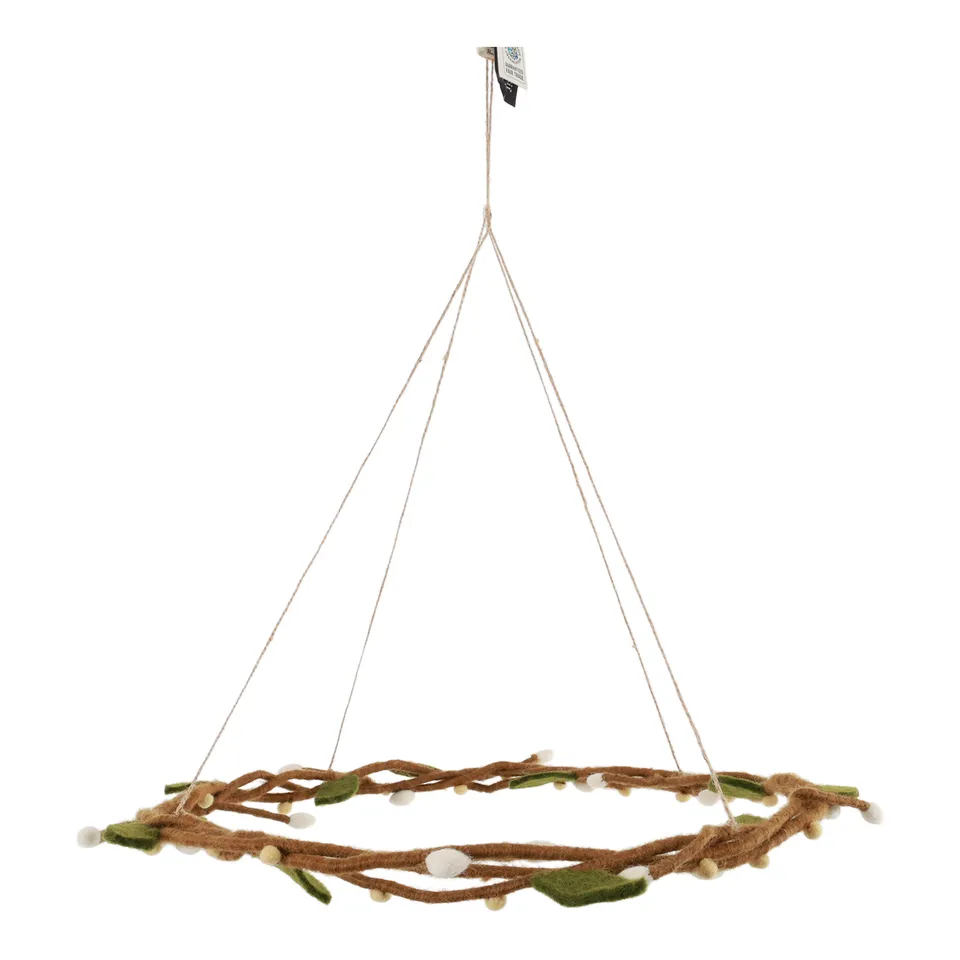 Gry & Sif Giostrina di Primavera ghirlanda lana 45 cm
