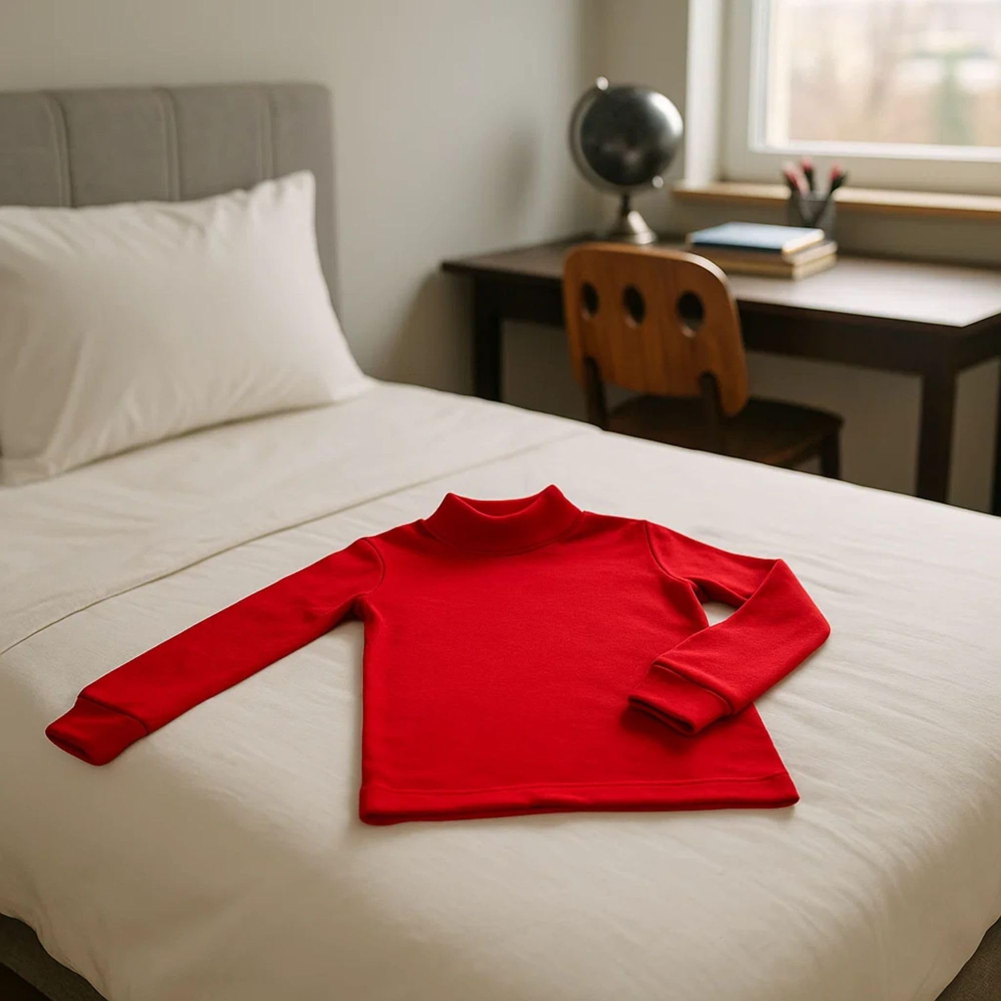 Babidu Punt Nou maglia termica mezza dolcevita rosso 10 anni