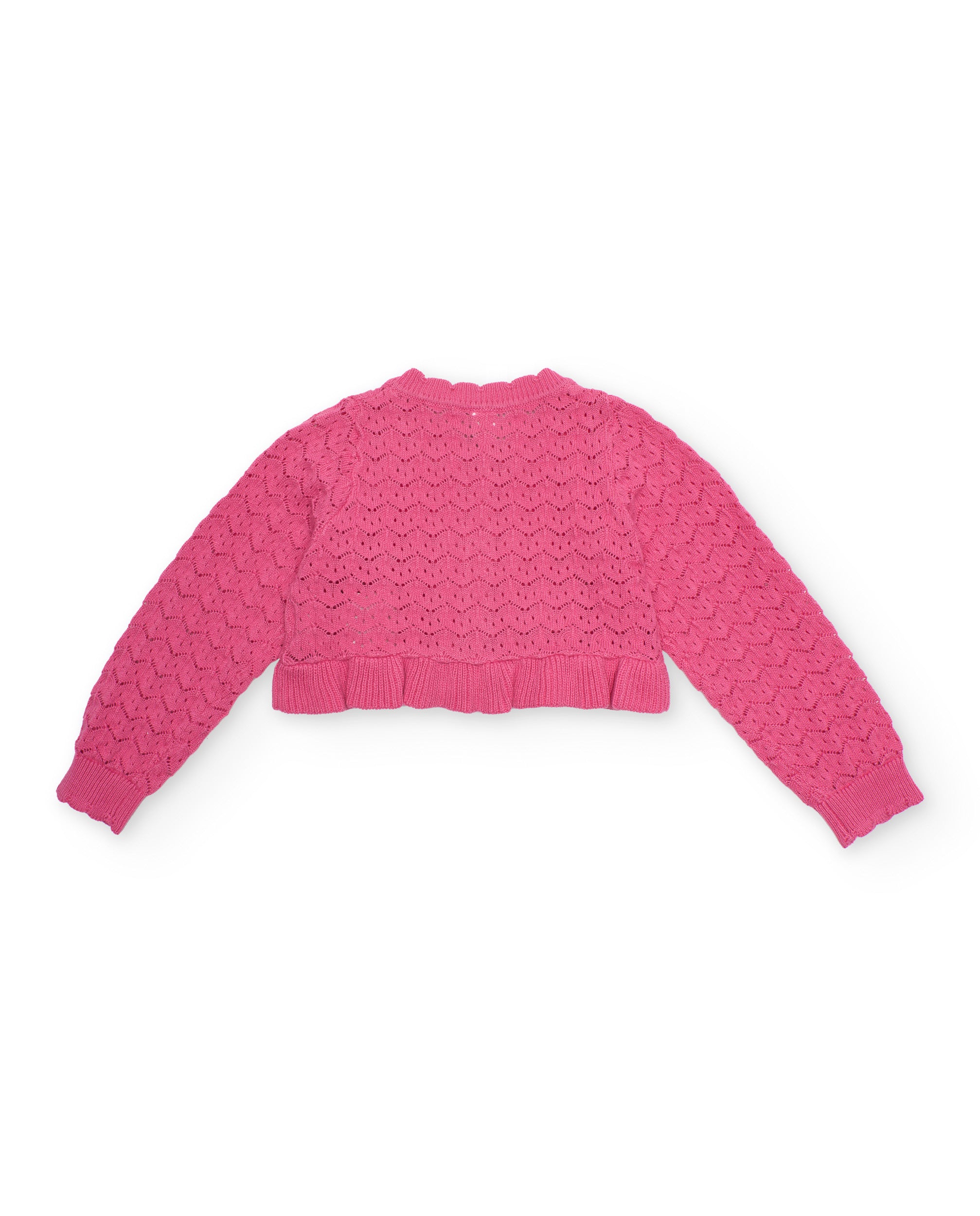 Tuc Tuc cardigan bambina traforato rosa fucsia