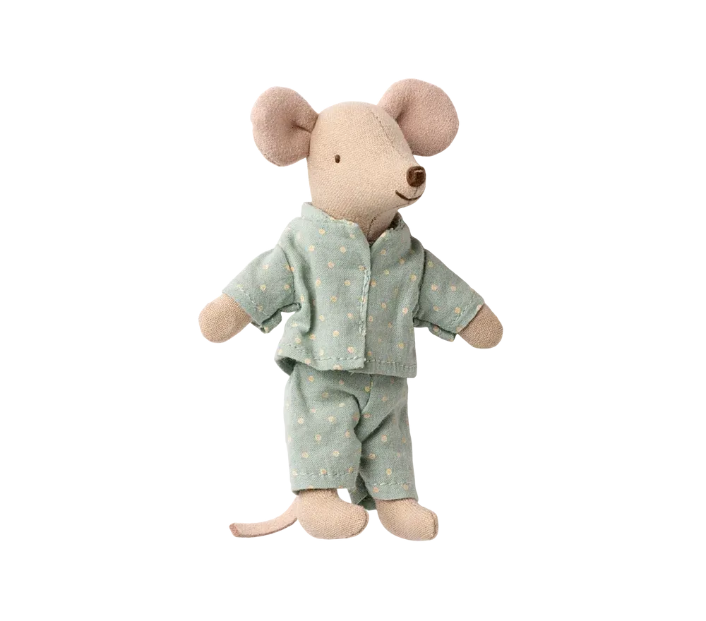 Maileg Little Brother topolino pupazzo pigiama in box cotone