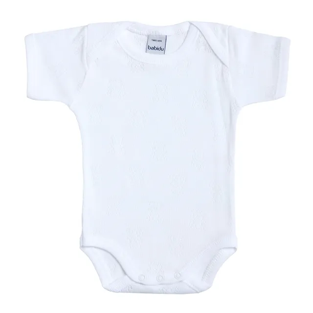 Babidu 1114 body affusolato cotone bianco 6-9 mesi
