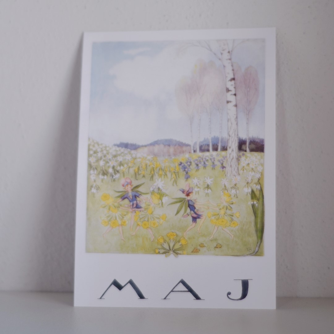 Elsa Beskow Maggio Cartolina Acquerello 10,5x15 cm