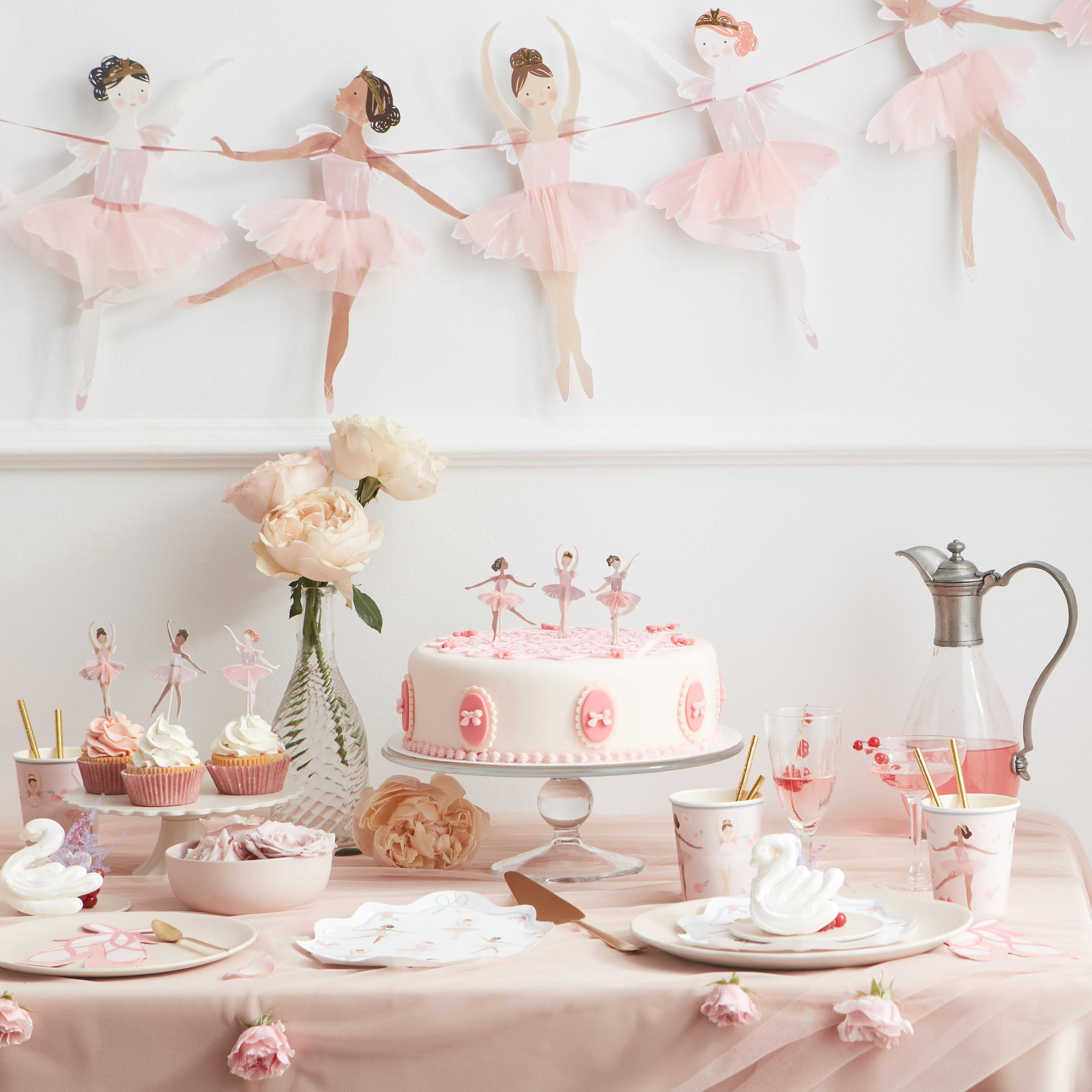 Meri Meri Ballerina cupcake kit 24 topper pirottini