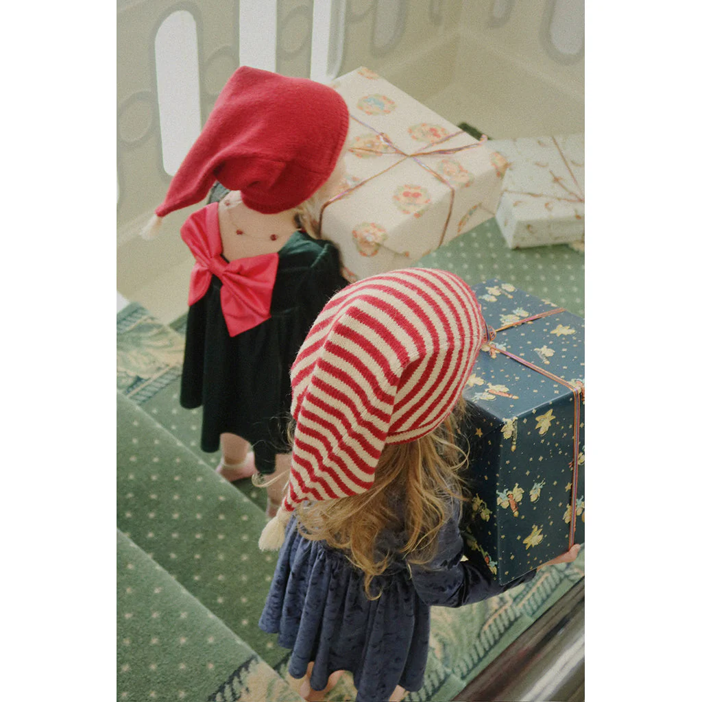 Konges Slojd cappello lana bimbo righe Babbo Natale