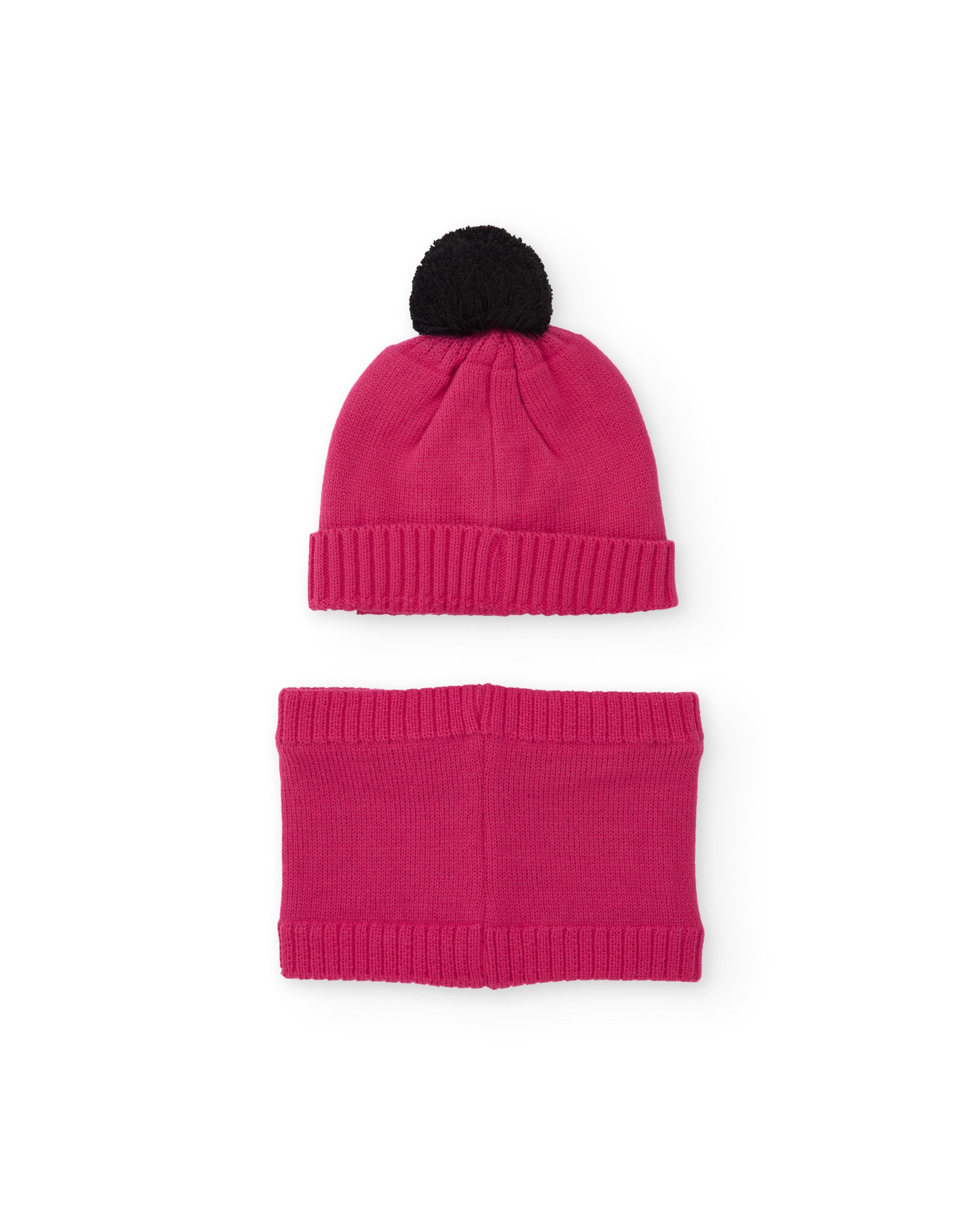 Tuc Tuc set cappello e scaldacollo bambina dinosauro fucsia