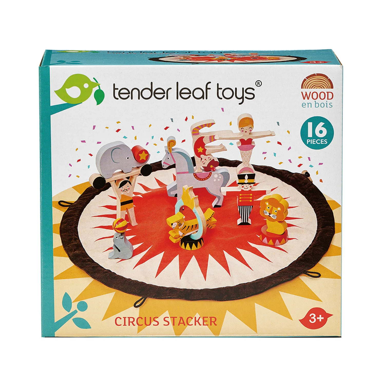 Tender Leaf Circo con Borsetta gioco legno 45 cm