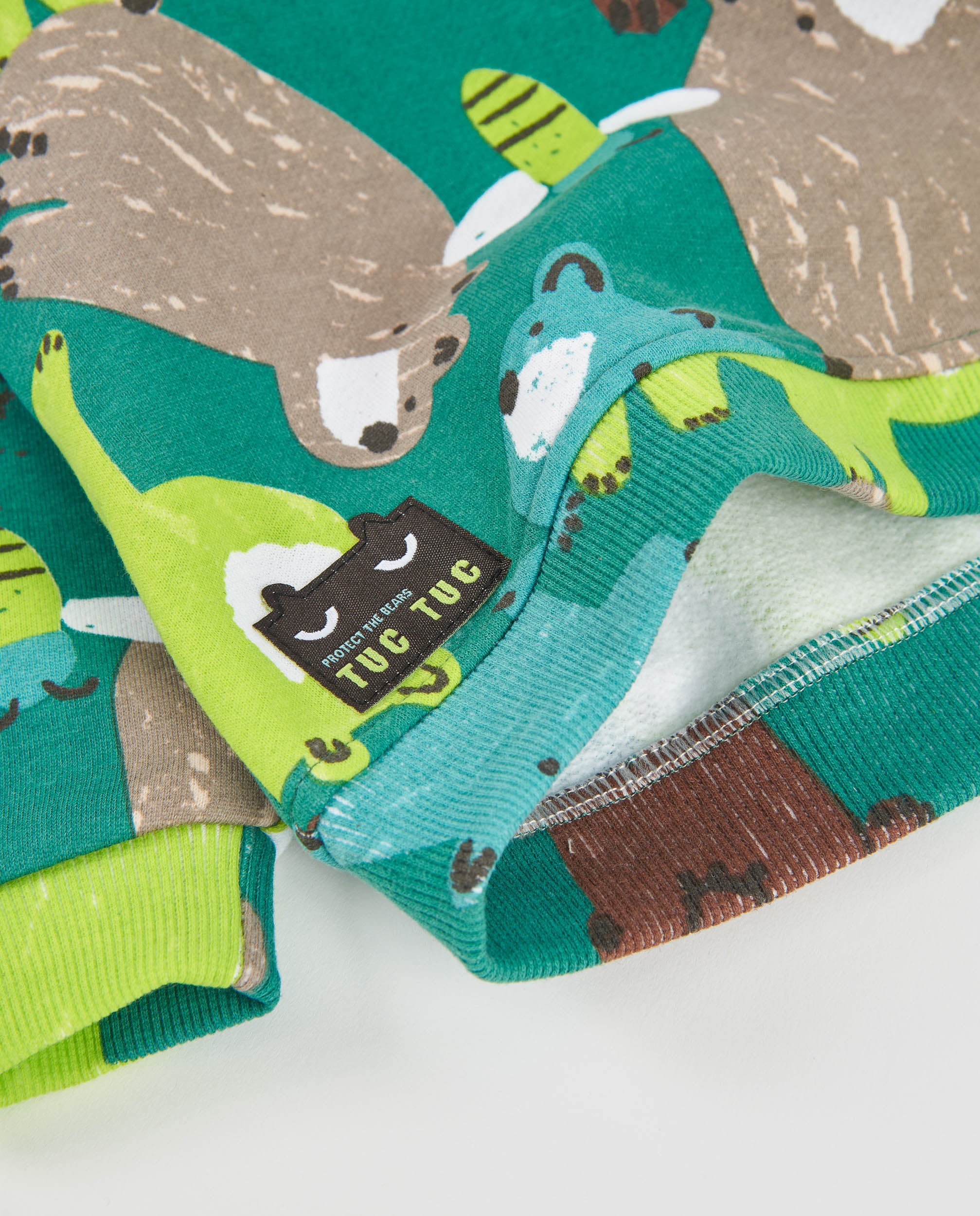Tuc Tuc Mystic Forest felpa bambino verde stampa orso