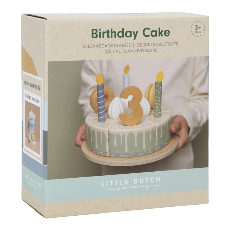 Little Dutch Torta Compleanno Gioco Legno Blu 26 Pezzi