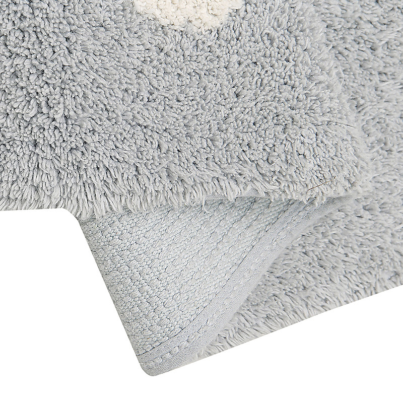 Lorena Canals Nuvole tappeto lavabile grigio cotone 120x160