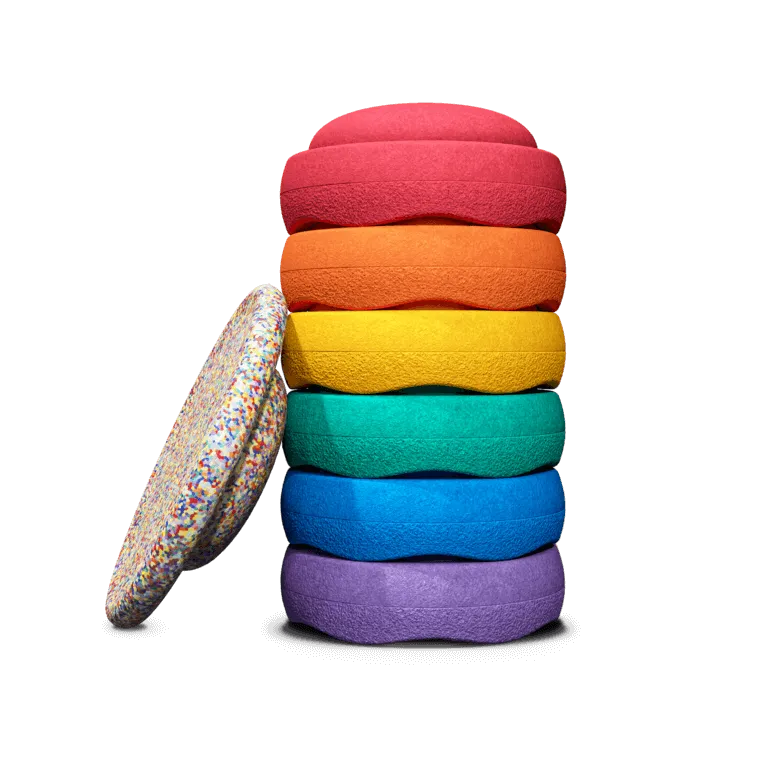Stapelstein Original Rainbow elementi impilabili 6 pezzi tavola