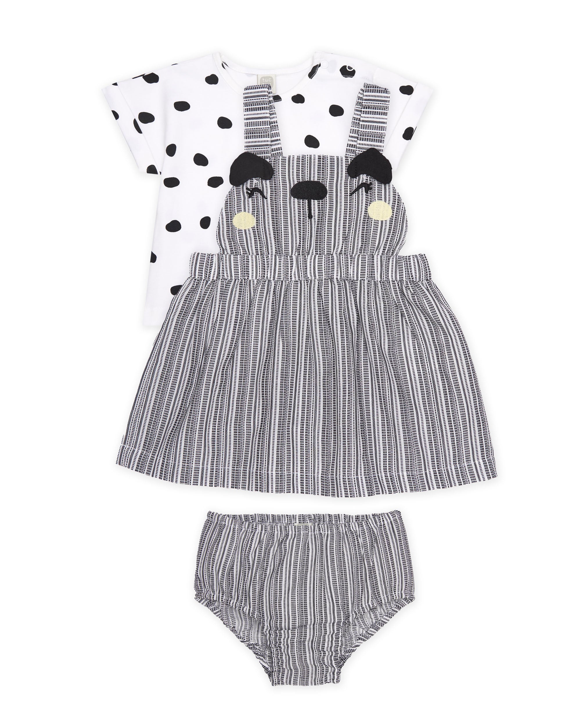Tuc Tuc Completo Neonata 3 Pezzi Bianco in Maglia