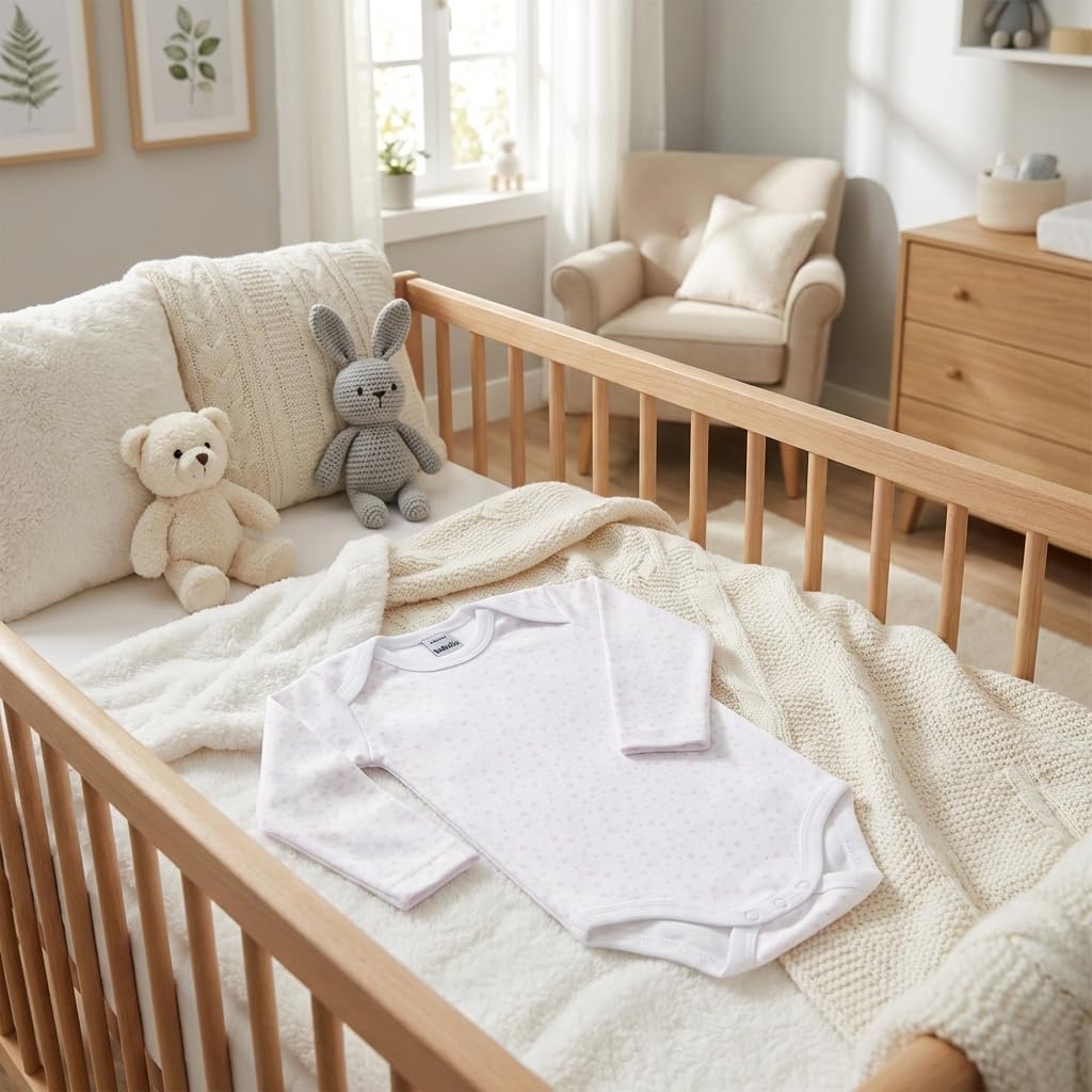 Babidu Body Manica Lunga Stelle Cotone 3-24 Mesi