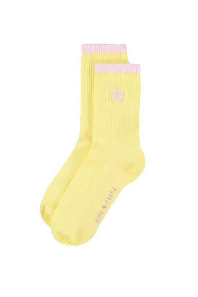 Ella and Rapha Starfish calzini gialli 37-41 cotone