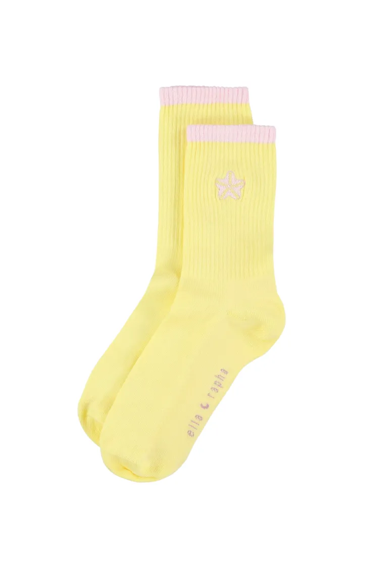 Ella and Rapha Starfish calzini gialli 37-41 cotone
