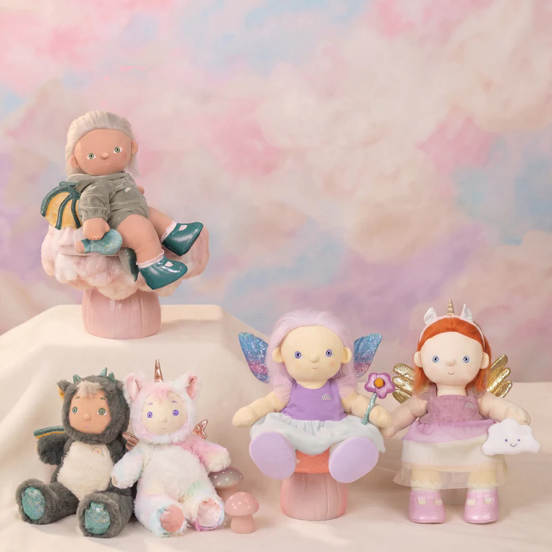 Olli Ella Dinkum Dolls Fairy Evie bambola cotone con bacchetta