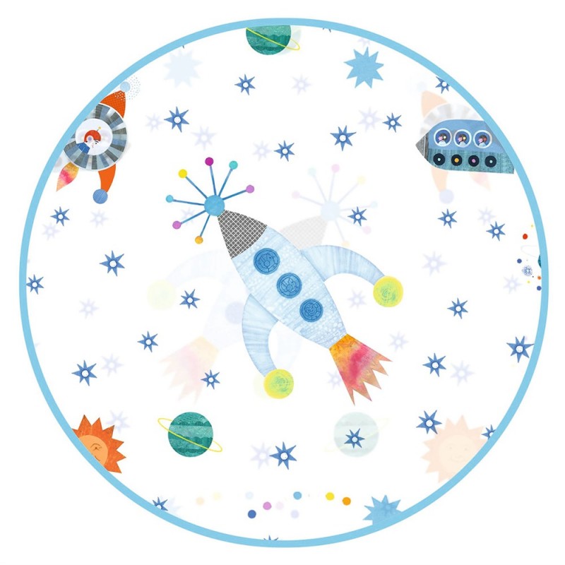 Djeco Rocket mantellina pioggia 5-7 anni con cappuccio